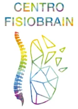 Logotipo de Fisiobrain con ilustración de columna vertebral con Letras del Centro